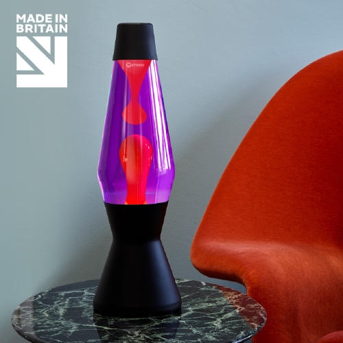 Mathmos Astro Zwart - Violet met Rode lava