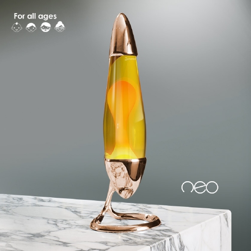 Mathmos Neo Koper - Geel met Oranje lava