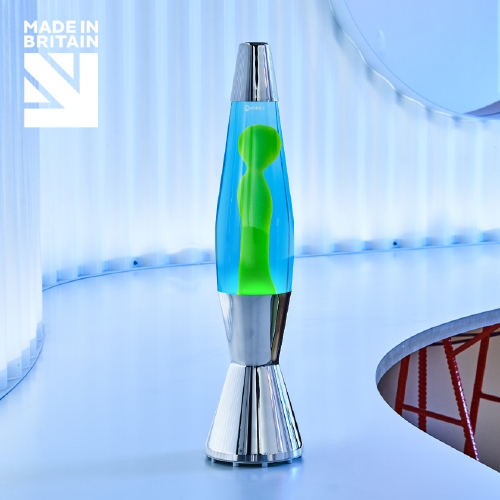 Mathmos Astro Baby - Blauw met Groene lava