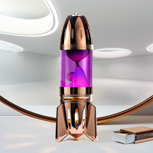 Mathmos Fireflow Koper - Violet met Roze lava