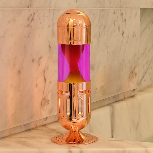Mathmos Pod Koper- Violet met Oranje lava
