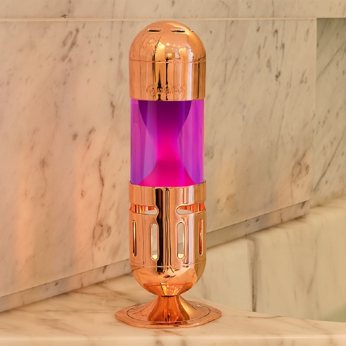 Mathmos Pod Koper - Violet met Roze lava