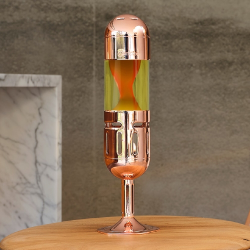 Mathmos Pod+ Koper - Geel met Oranje lava