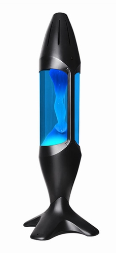 Mathmos iO 78cm hoge lavalamp Zwart - Blauw met Turquoise