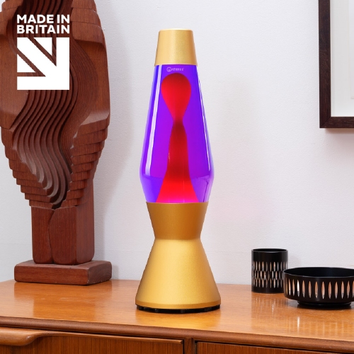 Mathmos Astro Goud - Violet met Rode lava