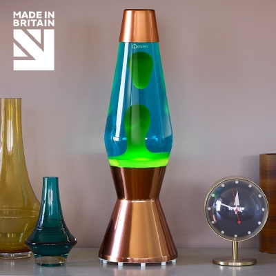 Mathmos Astro Koper - Blauw met Groene lava