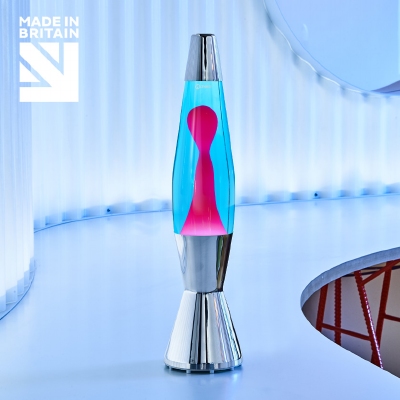Mathmos Astro Baby - Blauw met Roze lava