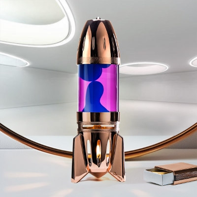 Mathmos Fireflow Koper - Roze met Blauwe Lava