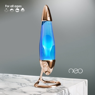 Mathmos Neo Koper - Blauw met Turquoise lava