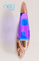 Mathmos Neo Muur lavalamp Koper - Violet met Turquoise lava