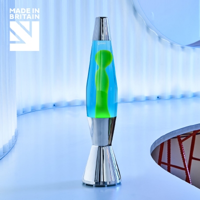 Mathmos Astro Baby - Blauw met Groene lava