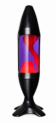 Mathmos iO 78cm hoge lavalamp Zwart - Violet met Rode lava