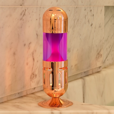 Mathmos Pod Koper - Violet met Roze lava