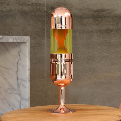 Mathmos Pod+ Koper - Geel met Oranje lava