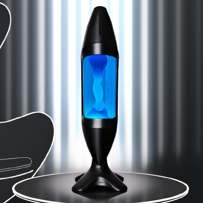 Mathmos iO 78cm hoge lavalamp Zwart - Blauw met Turquoise