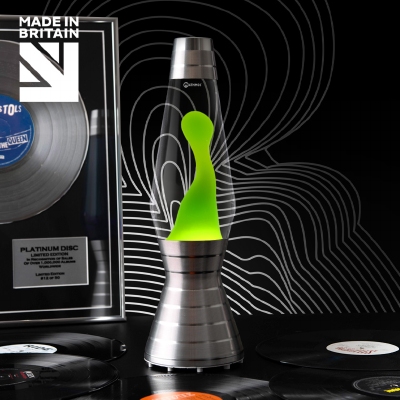 Mathmos Astro Vinyl Platinum - Helder met groene lava