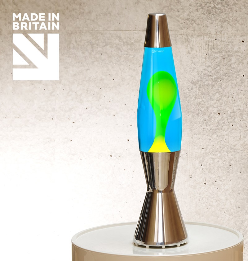 Mathmos Astro Baby Lavalamp Blauw/Geel