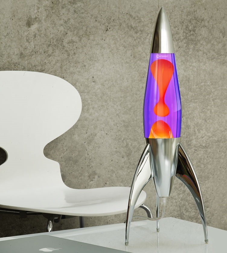 Mathmos Telstar raket lavalamp Violet/Oranje
