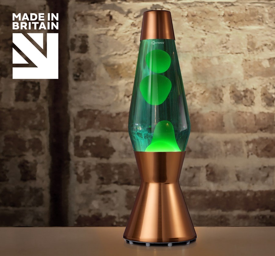 Mathmos Astro Koper Lavalamp Blauw/Groen