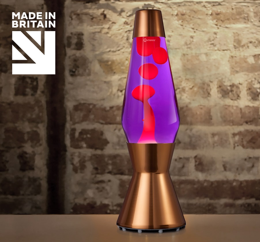 Mathmos Astro Koper Lavalamp Violet/Rood