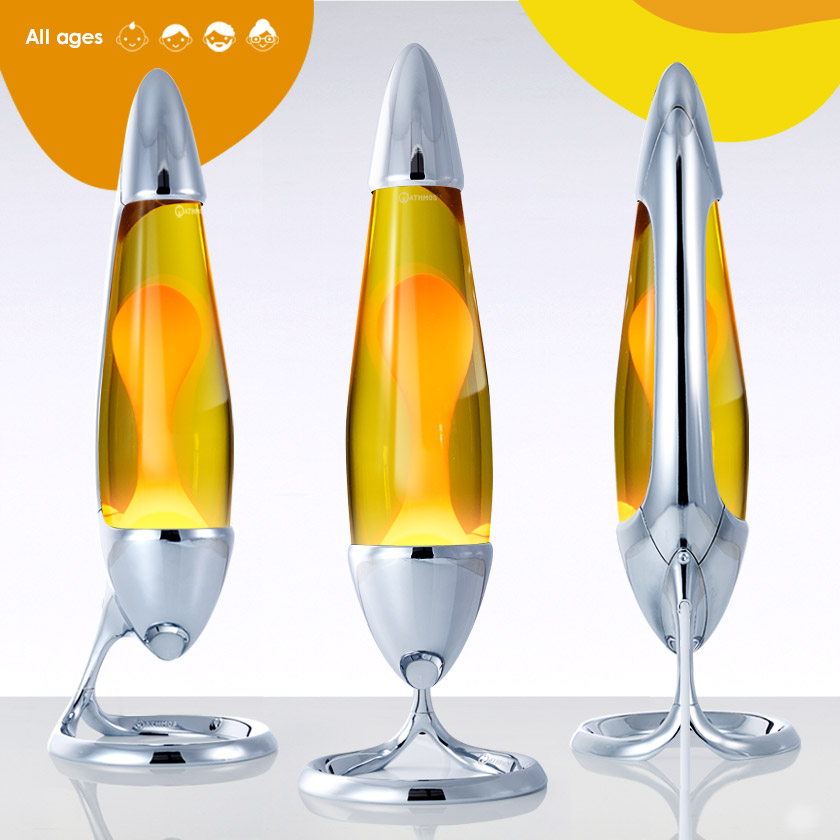 Mathmos Neo Koper Lavalamp Geel/Oranje