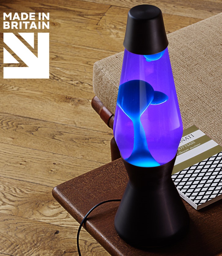 Mathmos Astro Zwart Lavalamp Violet/Turquoise