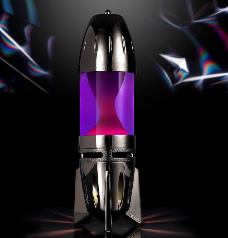 Mathmos fireflow waxinelicht lavalamp Zwart - Violet/Roze