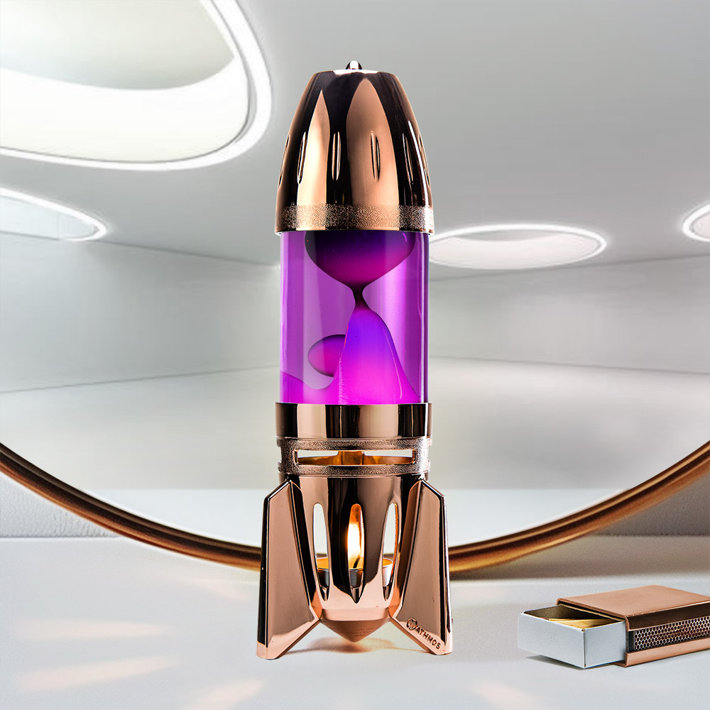 Mathmos Fireflow Koper Lavalamp Violet/Roze