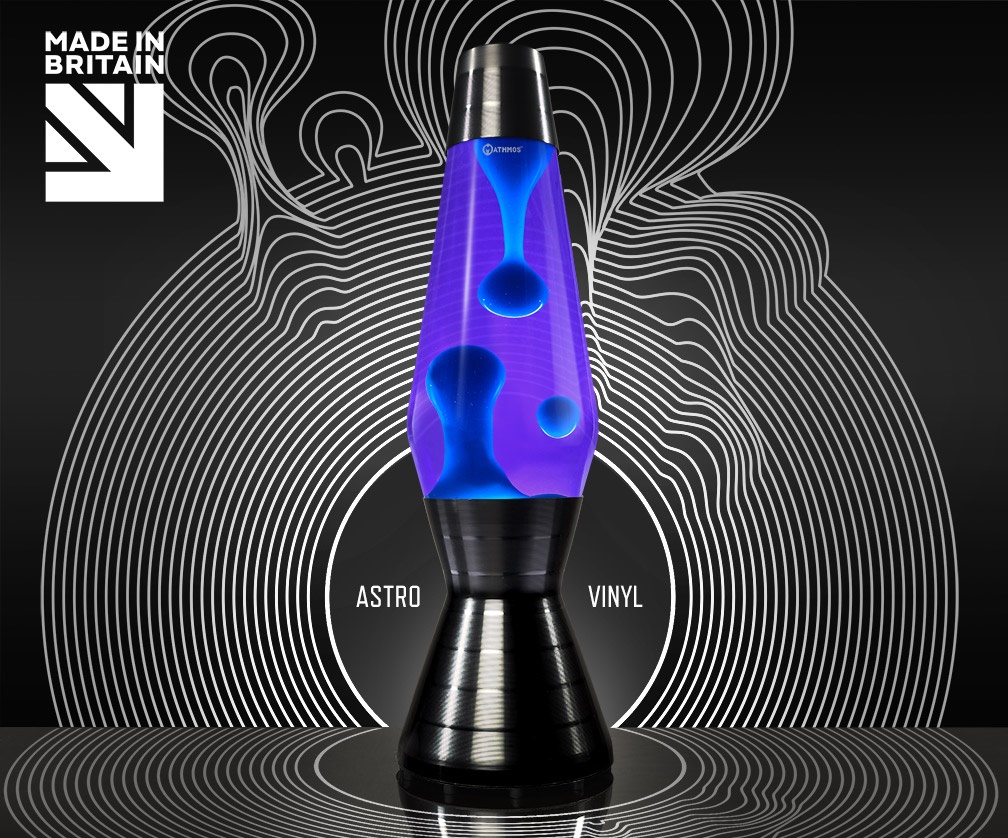Mathmos Astro Vinyl Lavalamp Violet/Turquoise