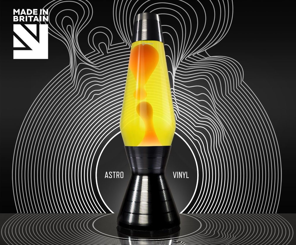 Mathmos Astro Vinyl Lavalamp Geel/Oranje