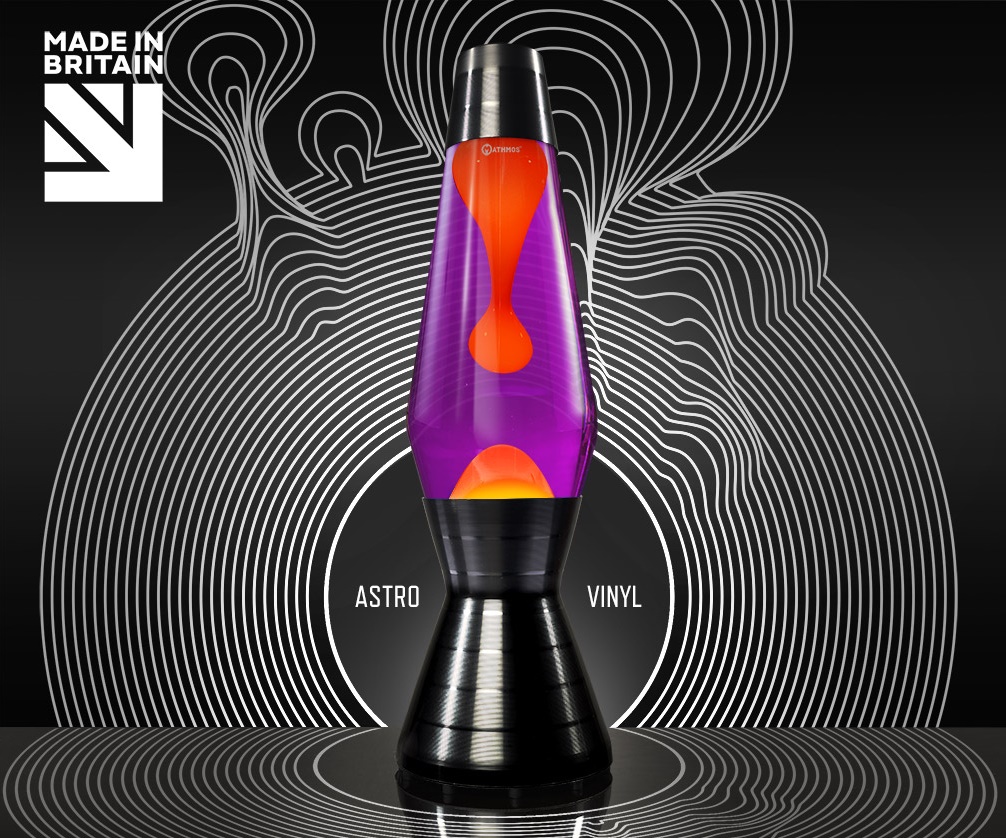 Mathmos Astro Vinyl Lavalamp Violet/Oranje