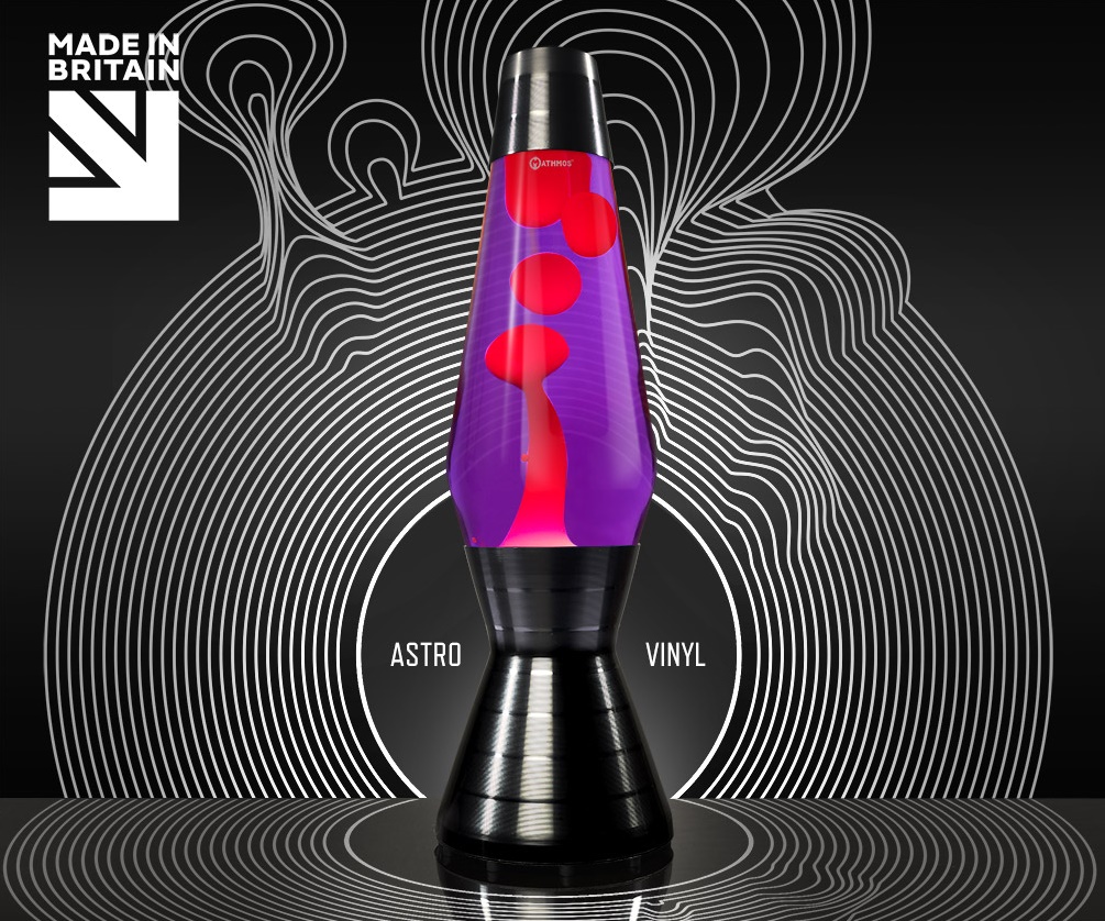 Mathmos Astro Vinyl Lavalamp Violet/Rood