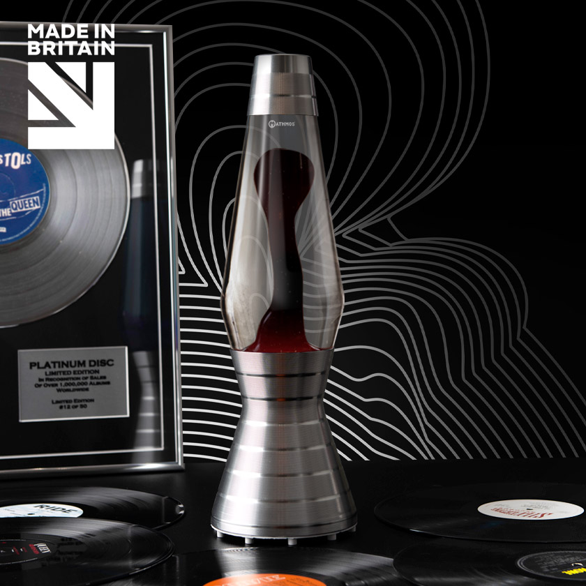 Mathmos Astro Platinum Vinyl Lavalamp Donker Paars