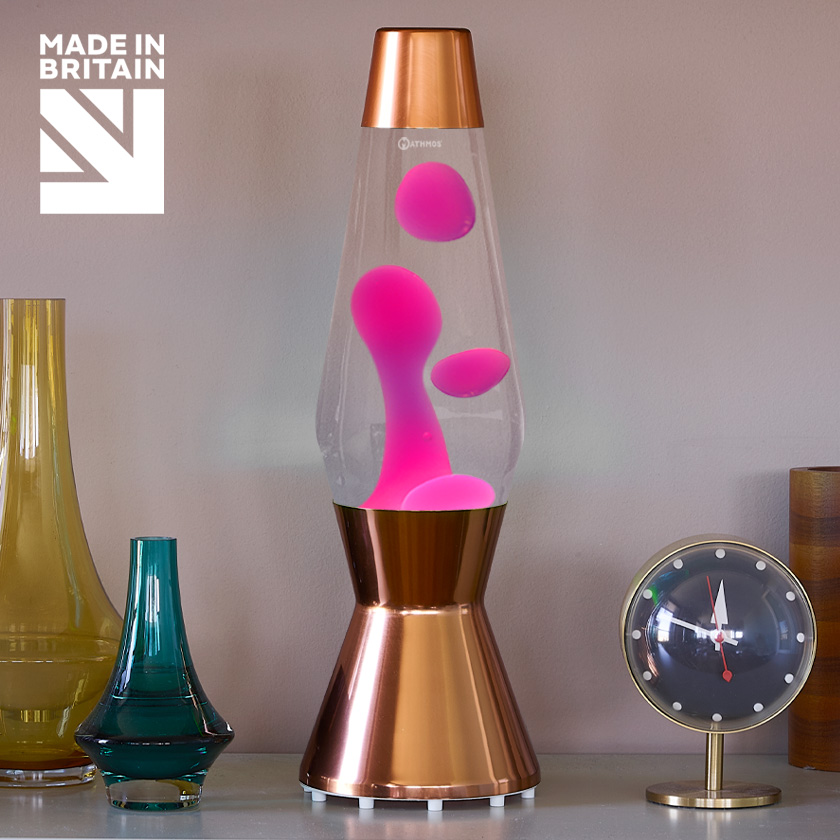 Mathmos Astro Koper Lavalamp Roze