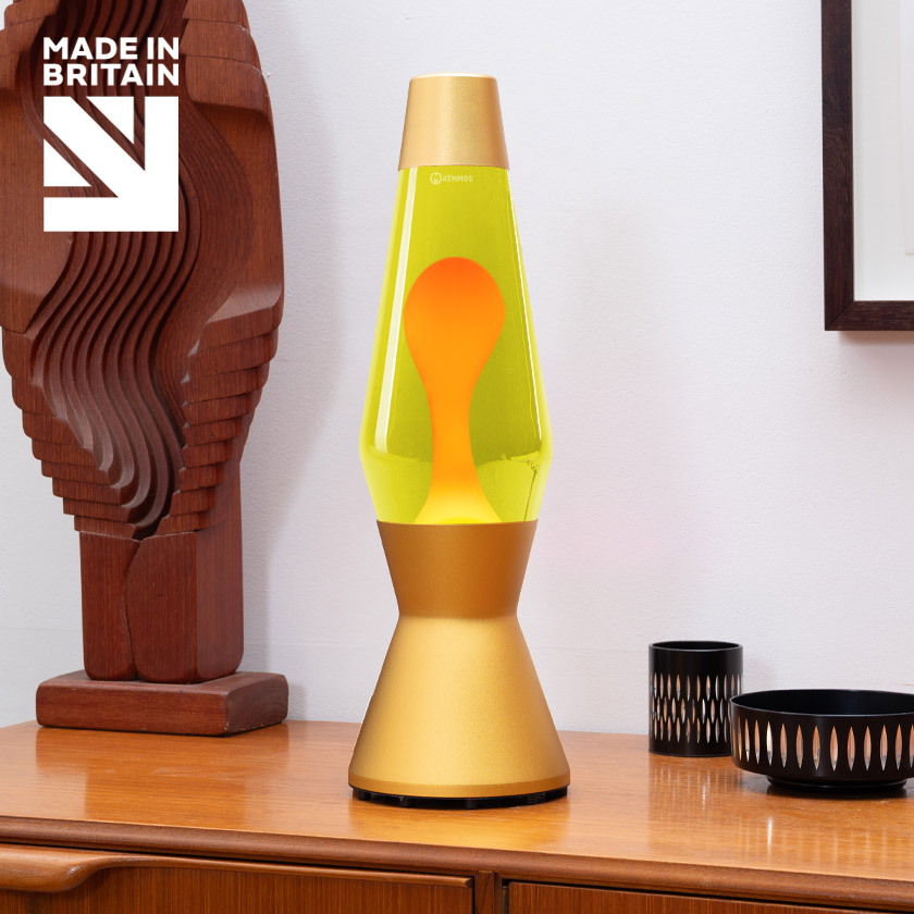 Mathmos Astro Goud Lavalamp Geel/Oranje