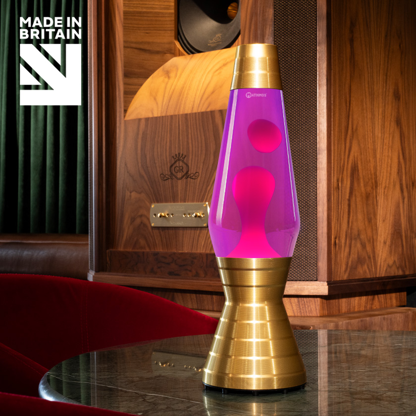 Mathmos Astro Vinyl Lavalamp Goud Roze/Roze
