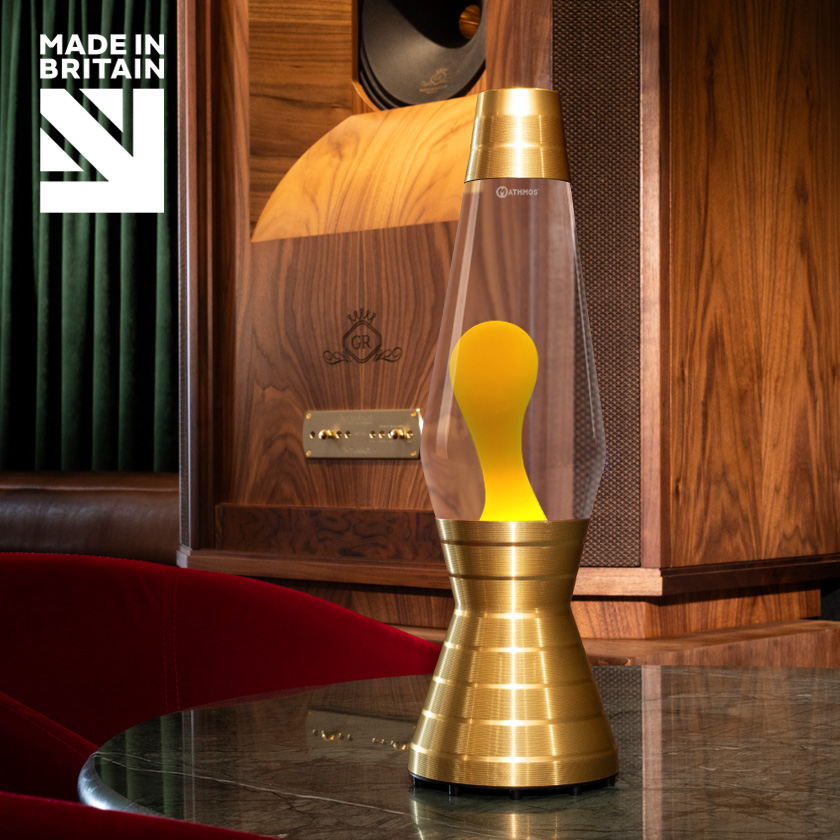 Mathmos Astro Vinyl Lavalamp Goud Geel