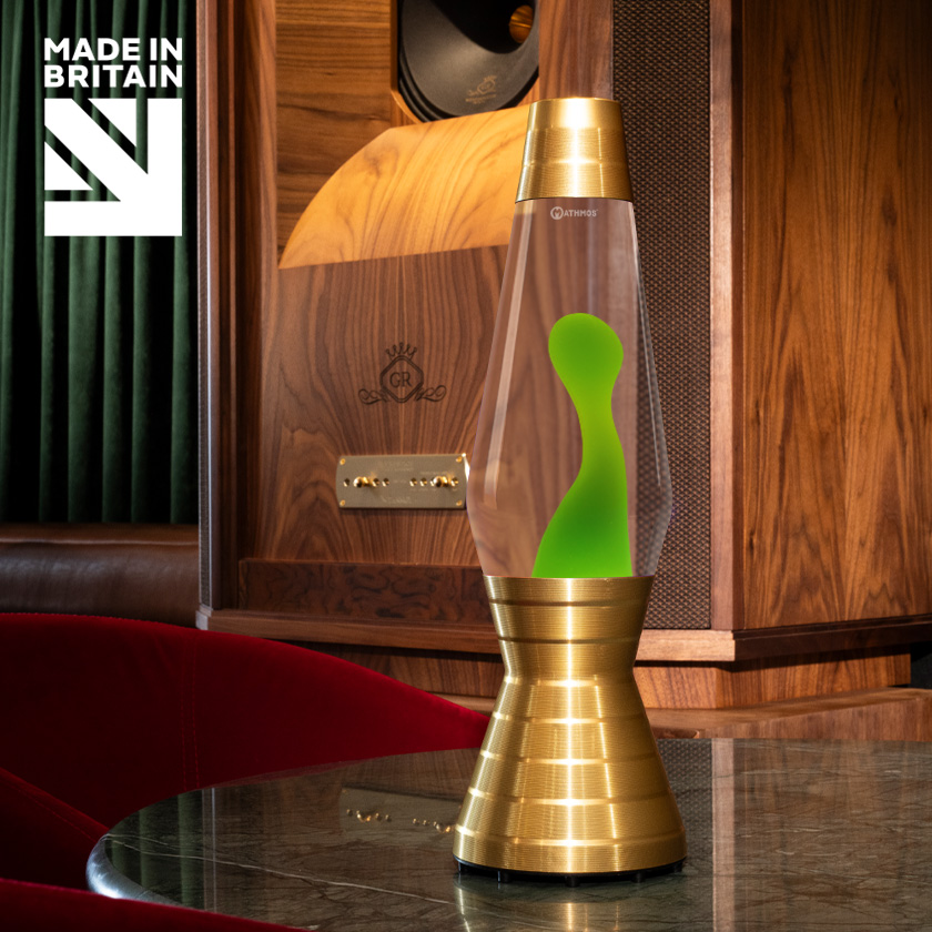 Mathmos Astro Vinyl Lavalamp Goud Groen