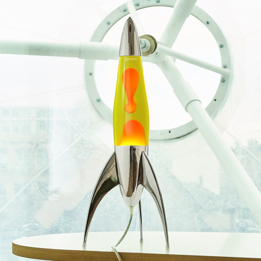 Mathmos Telstar raket lavalamp Geel/Oranje