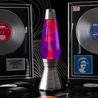 Mathmos Astro Vinyl lavalamp Platinum