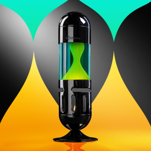 Pod waxinelicht lavalamp Zwart