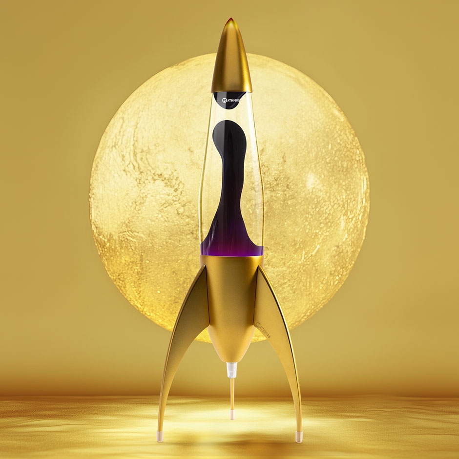 Telstar Raket Lavalamp Goud