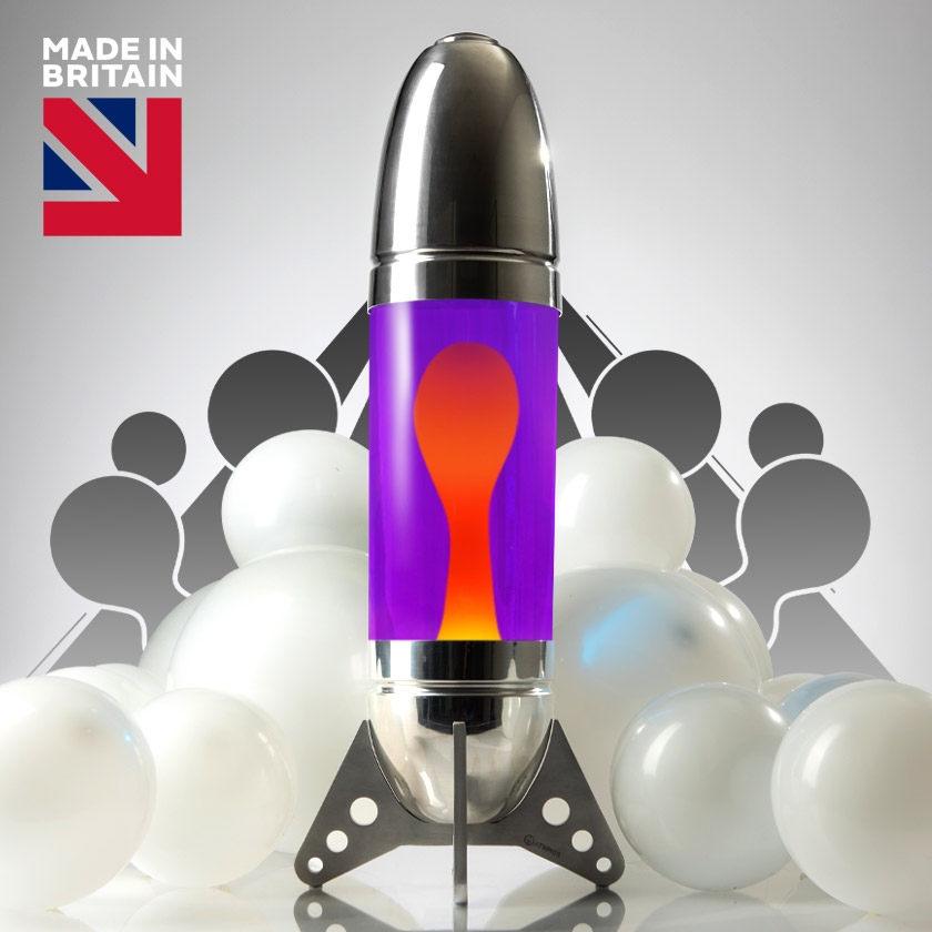 Rokit Lavalamp 66 cm in Zilver of Zwart